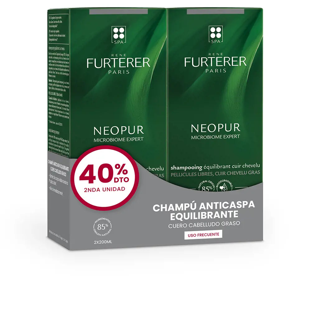 NEOPUR MICROBIOME EXPERT champú anticaspa grasa duo 2 x 150 ml