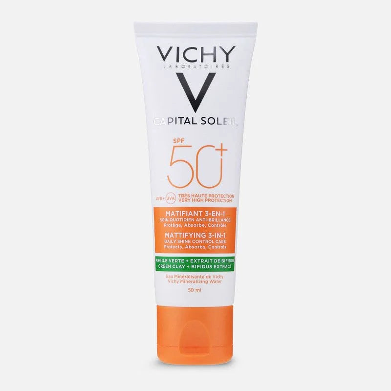 CAPITAL SOLEIL matifiant 3-en-1 SPF50+