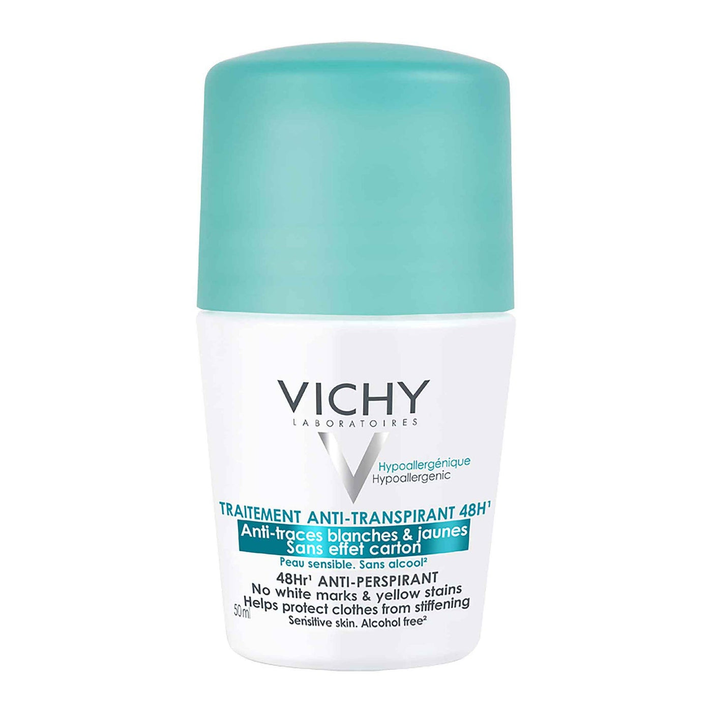 DEO traitement anti-transpirant antimanchas blancas 48h roll-on