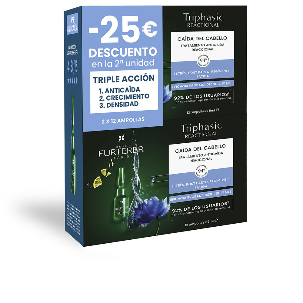 TRIPHASIC REACCIONAL anti-hair loss ritual ampoules duo 24 x 5 ml