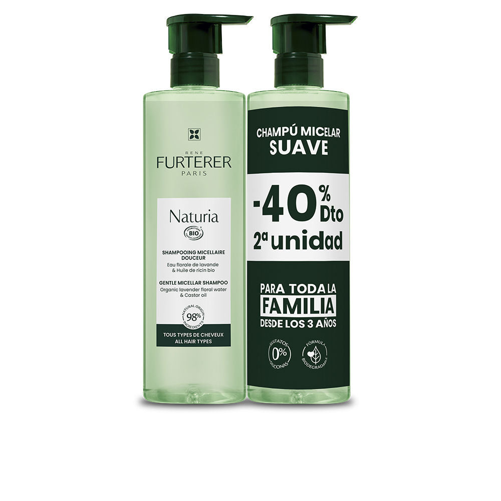 NATURIA ultra-gentle micellar shampoo without sulfates pack 2 x 400 ml